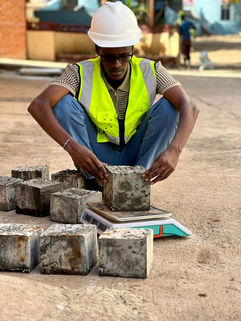 Oil palm shell concrete specimens